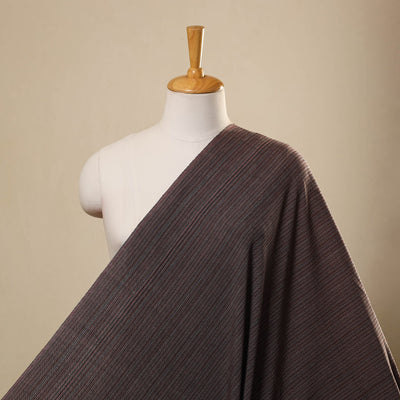  Brown Jhiri Pure Handloom Cotton Fabric