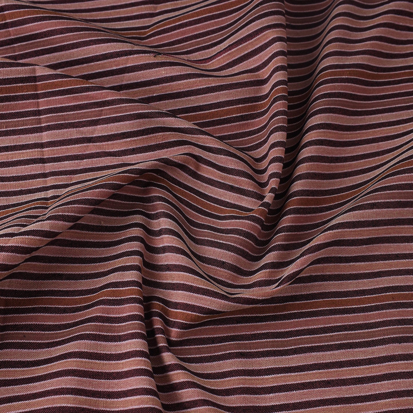  Brown Jhiri Pure Handloom Cotton Fabric