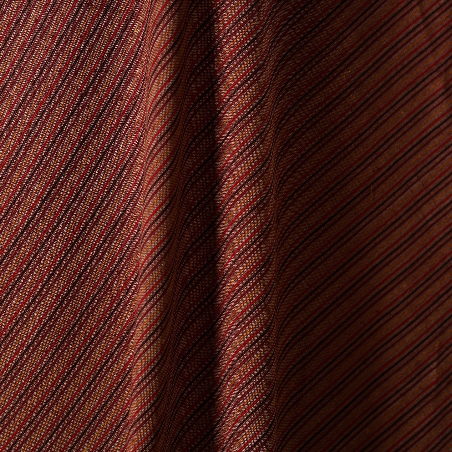 Brown - jhiri pure handloom cotton fabric 08 - handcrafted