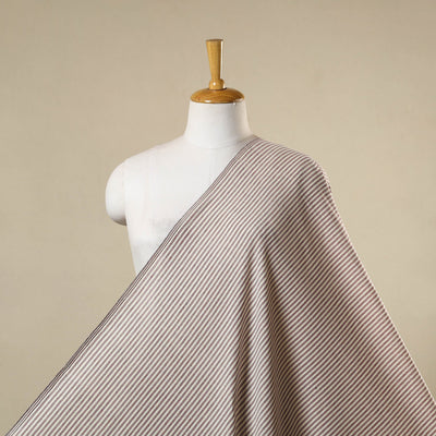 Brown - jhiri pure handloom cotton fabric 11 - handcrafted