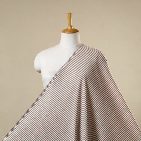 Brown - jhiri pure handloom cotton fabric 11 - handcrafted