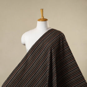 Brown - jhiri pure handloom cotton fabric 14 - handcrafted
