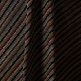 Brown - jhiri pure handloom cotton fabric 14 - handcrafted