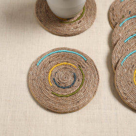 Jute handcrafted round coaster (set of 6) 01