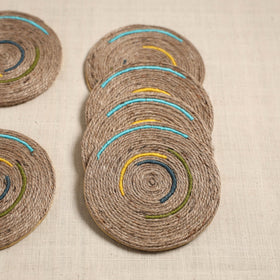 Jute handcrafted round coaster (set of 6) 01