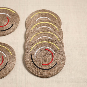 Jute handcrafted round coaster (set of 6) 02