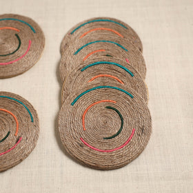 Jute handcrafted round coaster (set of 6) 03