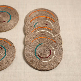 Jute handcrafted round coaster (set of 6) 04