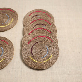 Jute handcrafted round coaster (set of 6) 06