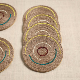 Jute handcrafted round coaster (set of 6) 07