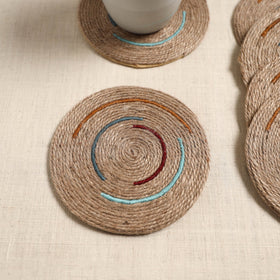 Jute handcrafted round coaster (set of 6) 09