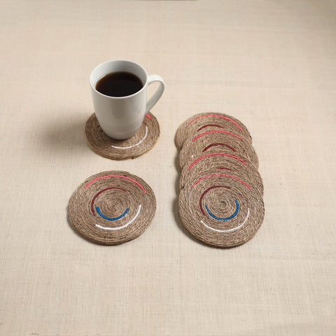 Jute handcrafted round coaster (set of 6) 13