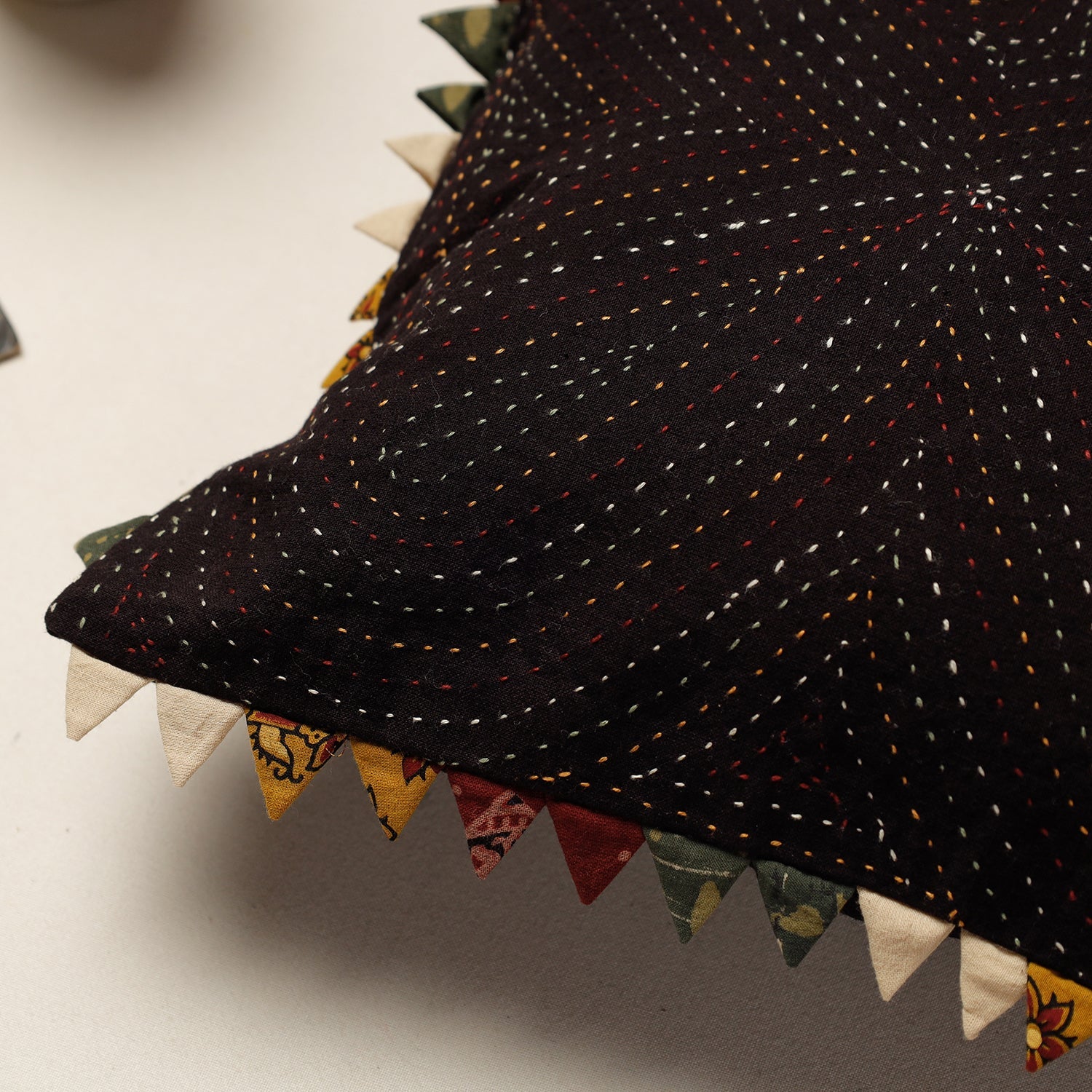 Buy Kala Raksha Tagai Work Cotton Cushion Cover Online at iTokri.com