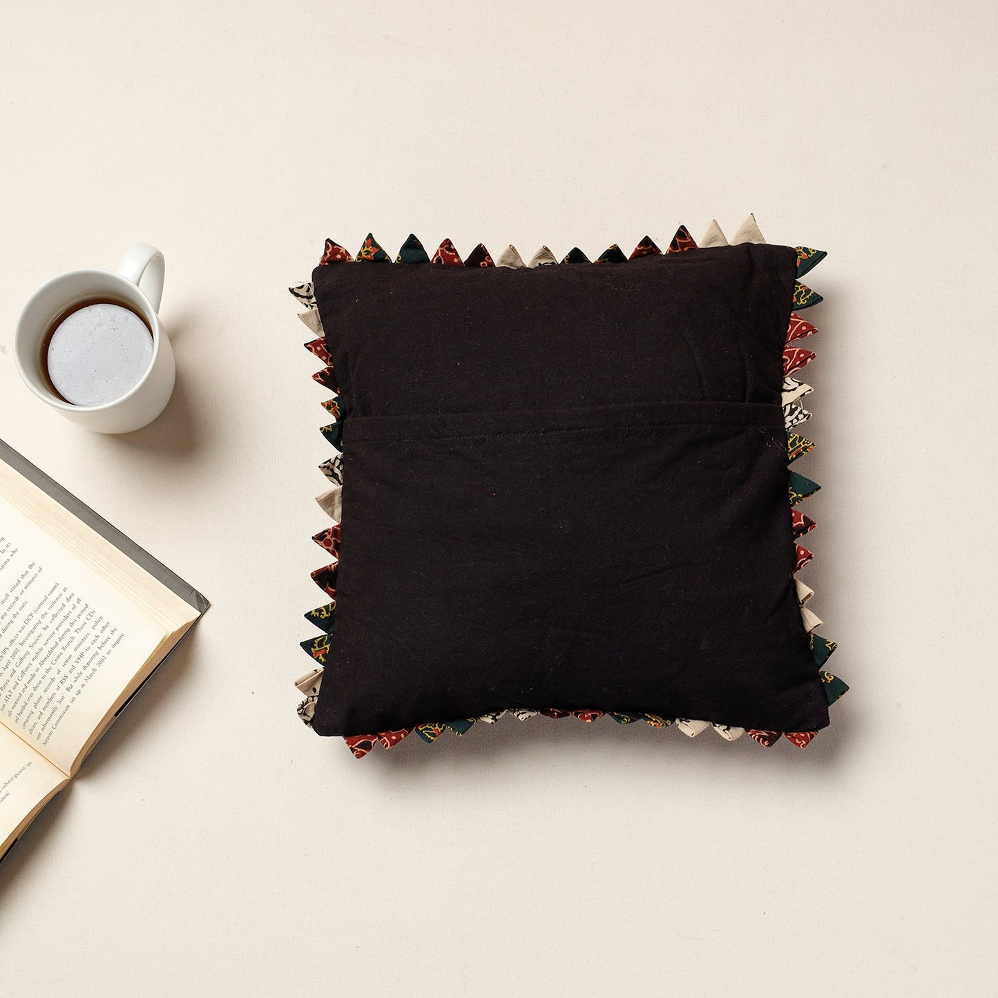 Buy Kala Raksha Tagai Work Cotton Cushion Cover Online at iTokri.com