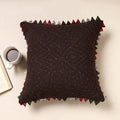 Brown Kala Raksha Tagai Work Cotton Cushion Cover