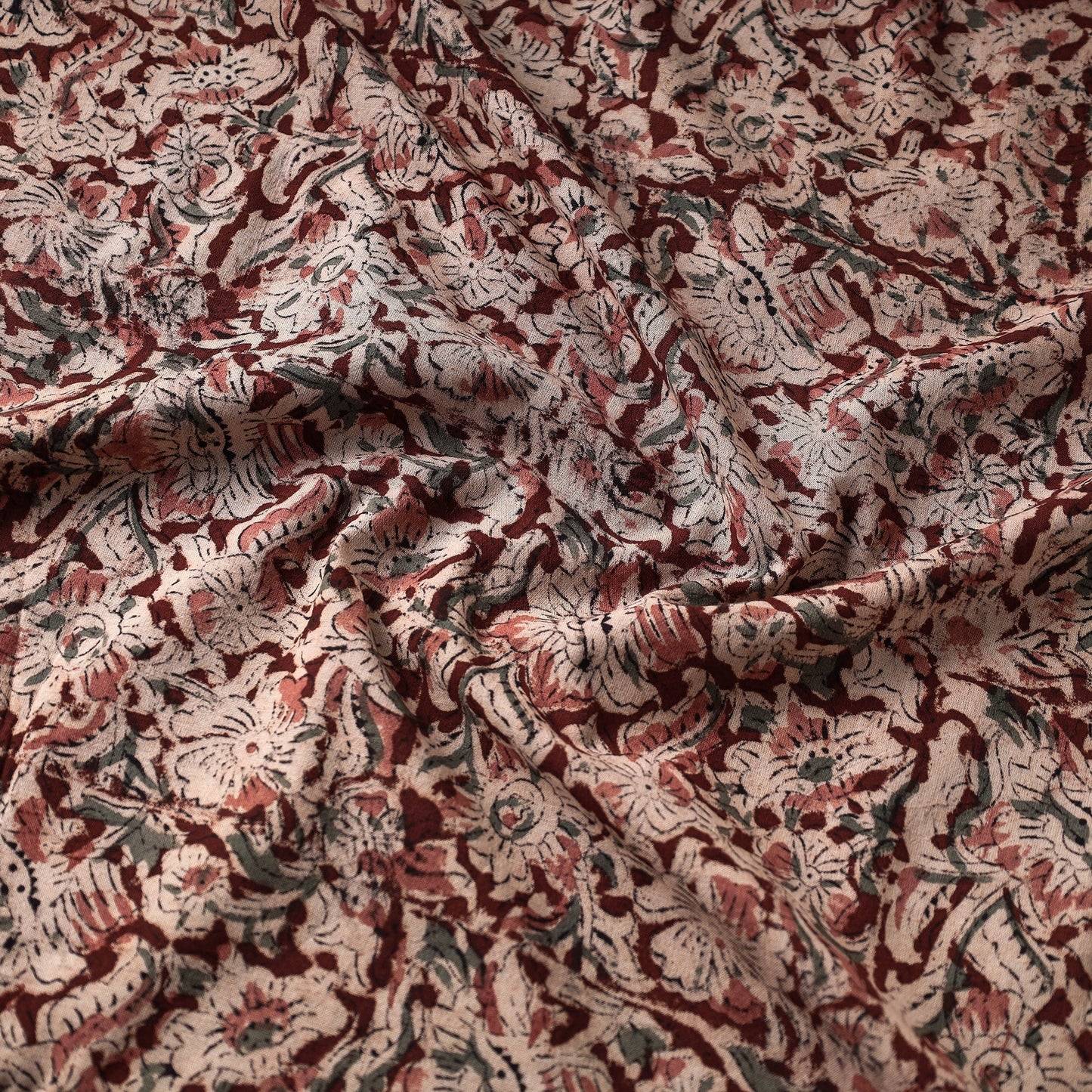  Kalamkari Block Printed Cotton Fabric 