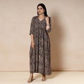 Buy Kalamkari Block Printing Cotton Flared Dress Online l iTokri.com