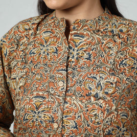  Kalamkari Block Printed Cotton Long Kurta For Women