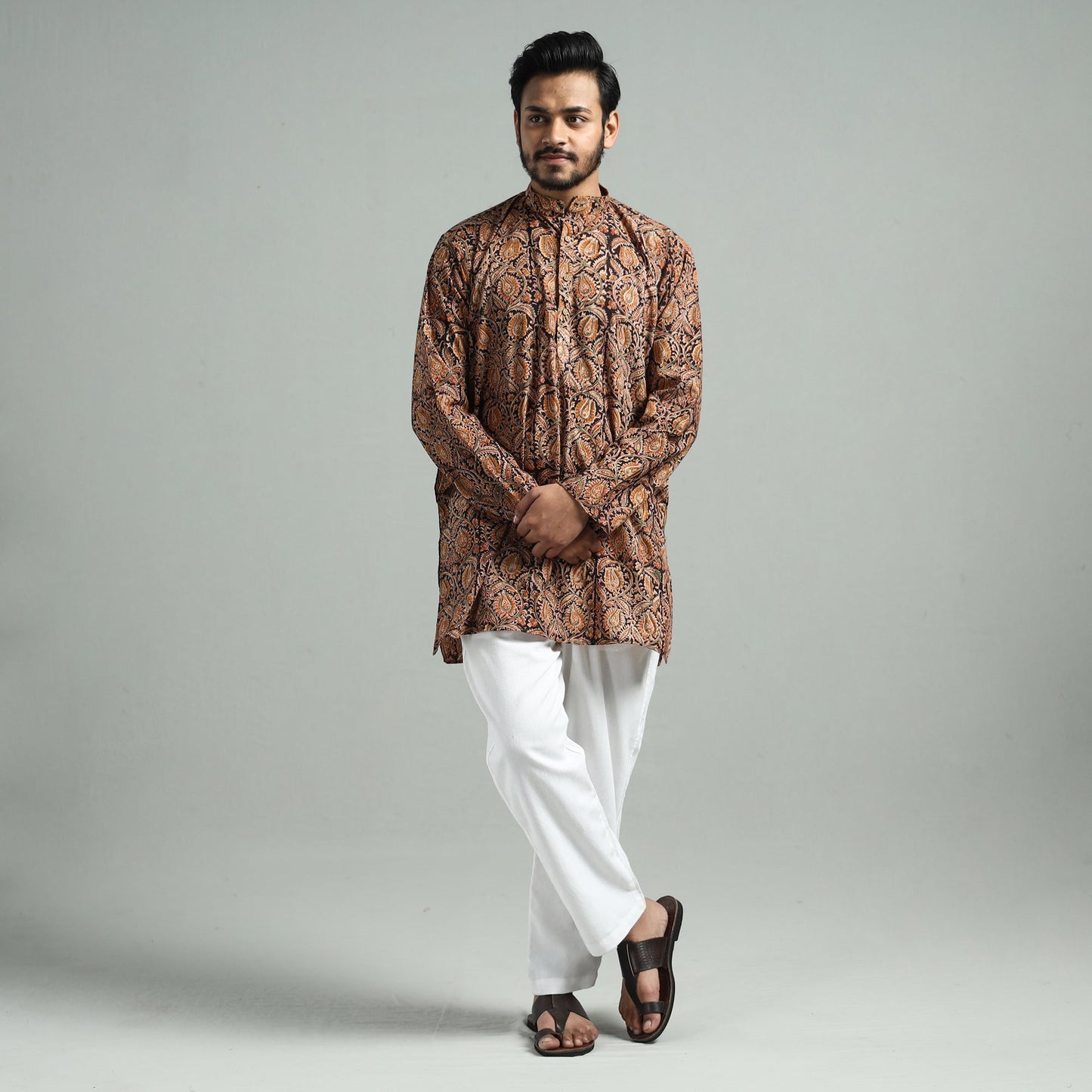 kalamkari men kurta 