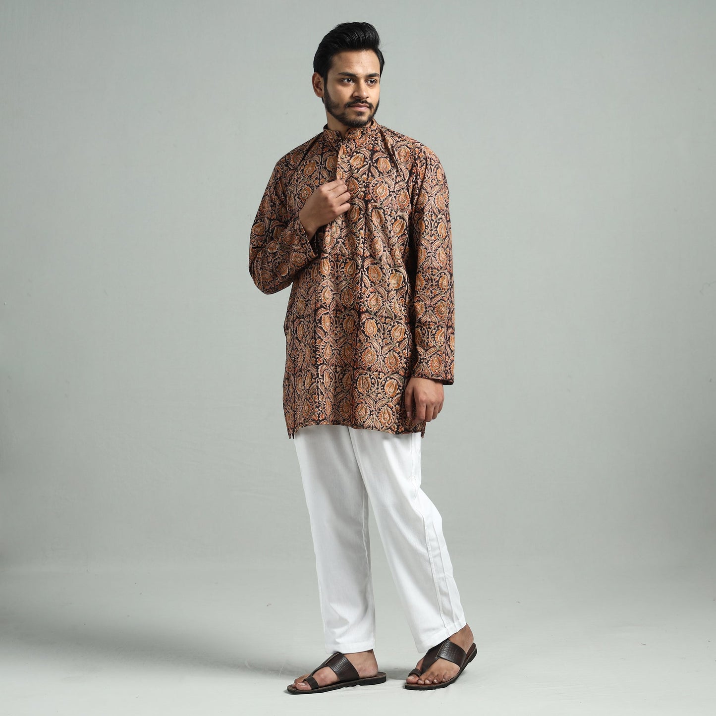 kalamkari men kurta 