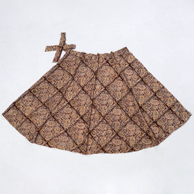  Kalamkari Block Printed Cotton Wrap Around Skirt 03 