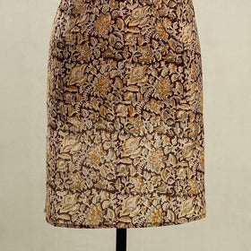 Brown Kalamkari Block Print Cotton Apron with Pocket