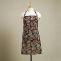 Buy Brown Kalamkari Block Print Cotton Apron with Pocket 