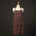 Brown - kalamkari cotton apron with pocket 32 - handcrafted