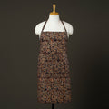Brown - kalamkari cotton apron with pocket 62 - handcrafted
