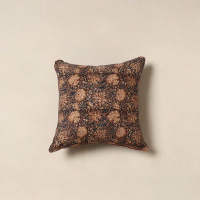 Brown - kalamkari cotton cushion cover 03 - handcrafted