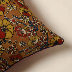 Brown - kalamkari cotton cushion cover 04 - handcrafted