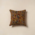 Brown - kalamkari cotton cushion cover 04 - handcrafted