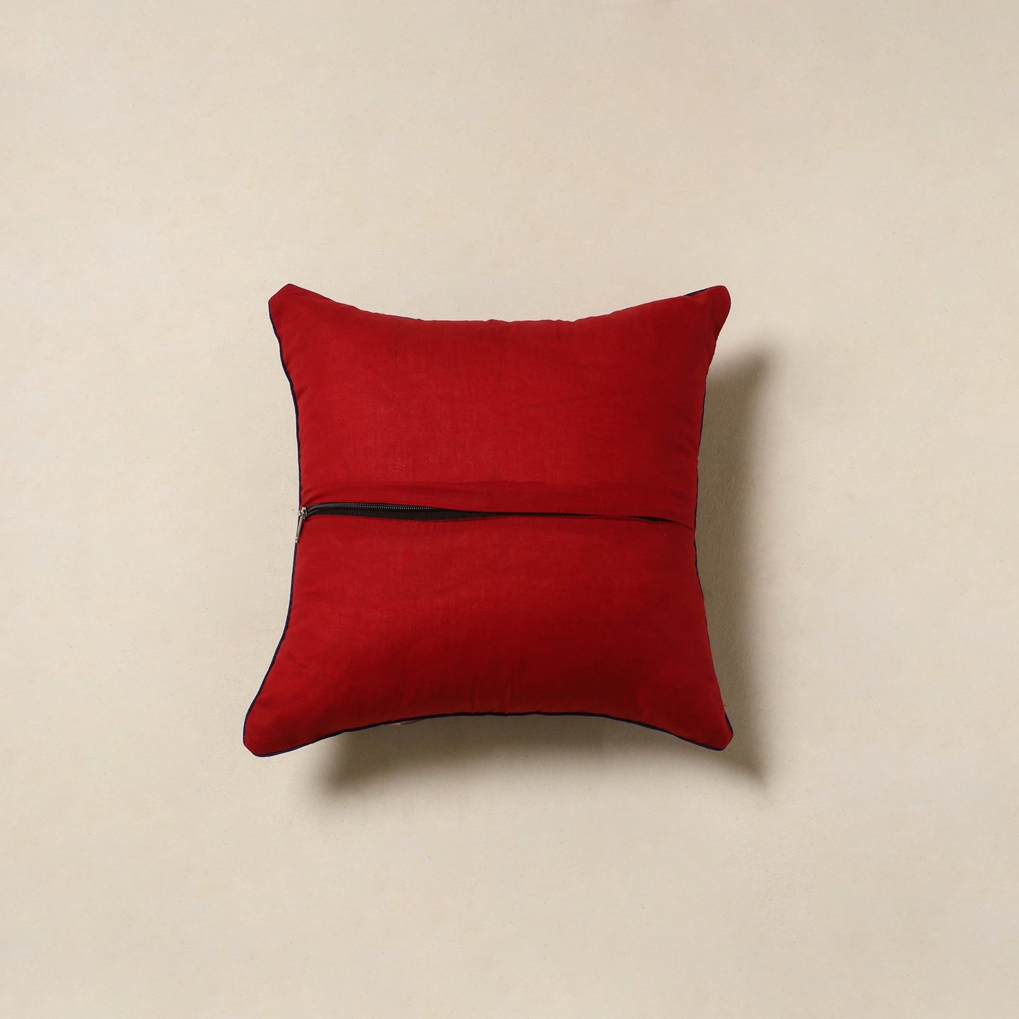 Brown - kalamkari cotton cushion cover 04 - handcrafted