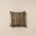 Brown - kalamkari cotton cushion cover 04 - handcrafted