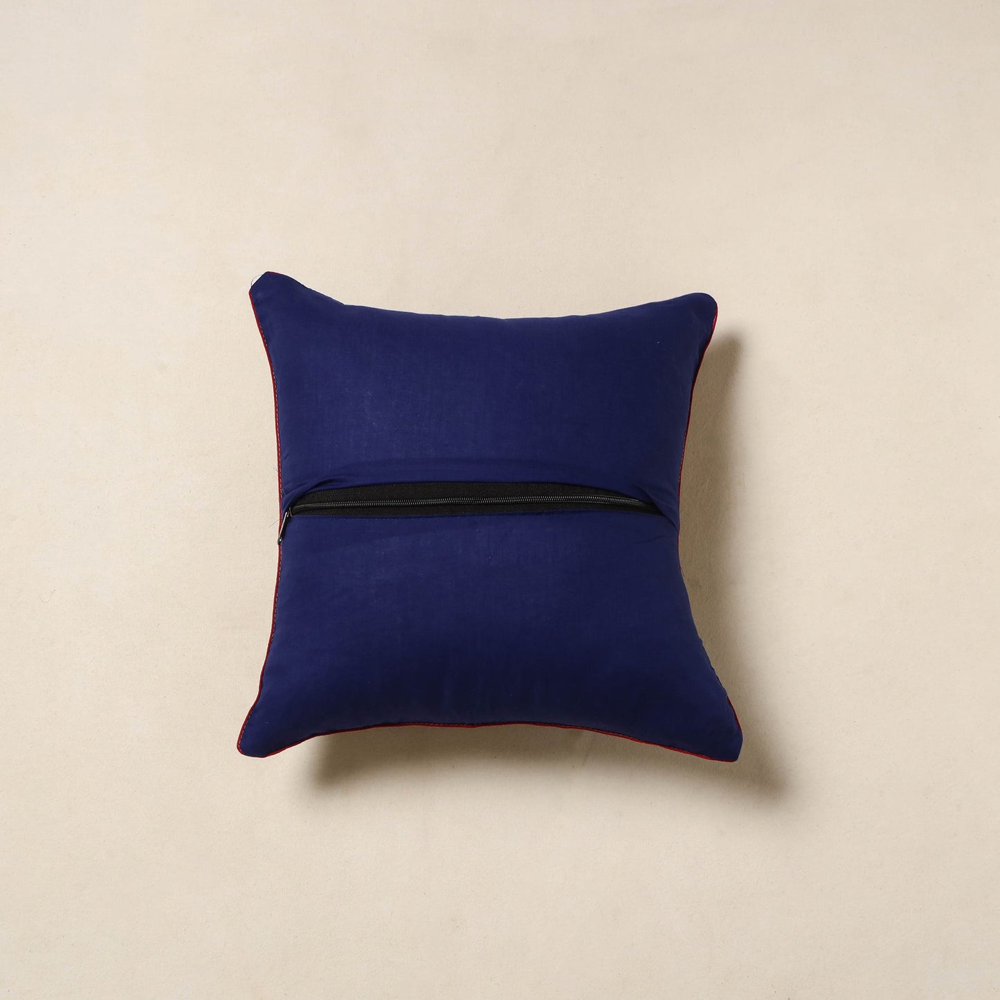 Brown - kalamkari cotton cushion cover 06 - handcrafted