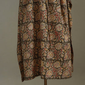 Brown Kalamkari Block Print Cotton Kaftan (Long)