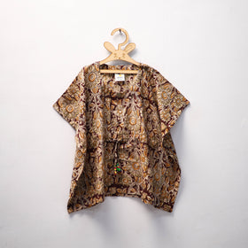 Brown - kalamkari cotton kids kaftan (3-4 years) 53