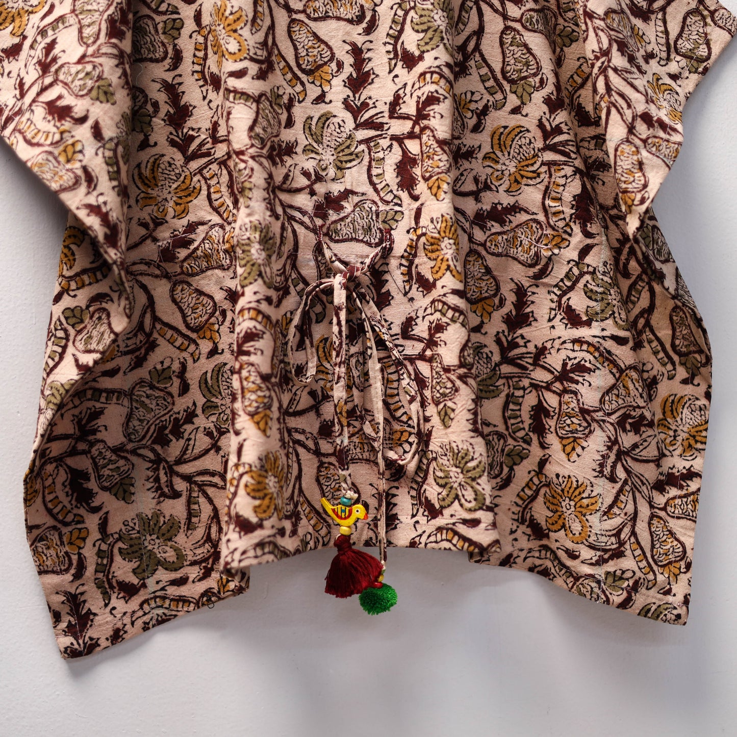 Brown - kalamkari cotton kids kaftan (3-4 years) 58