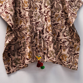 Brown - kalamkari cotton kids kaftan (3-4 years) 58