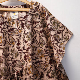 Brown - kalamkari cotton kids kaftan (3-4 years) 58