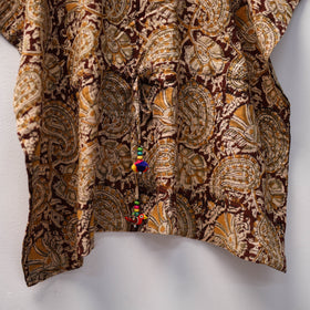 Brown Kalamkari Block Print Cotton Kids Kaftan (3-4 Years)