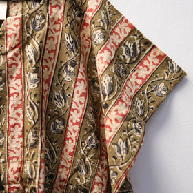 Brown Kalamkari Block Print Cotton Kids Kaftan (3-4 Years)