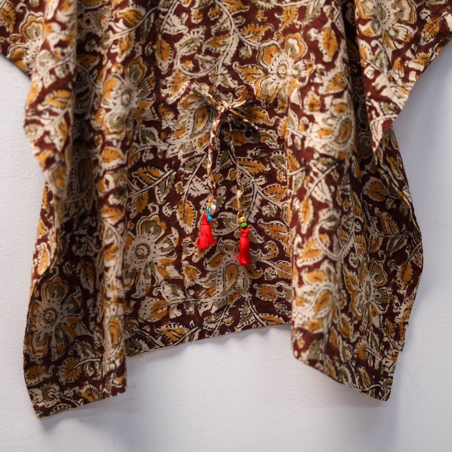 Brown - kalamkari cotton kids kaftan (3-4 years) 66