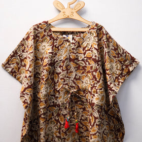 Brown - kalamkari cotton kids kaftan (3-4 years) 66