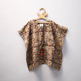 Brown - kalamkari cotton kids kaftan (3-4 years) 70