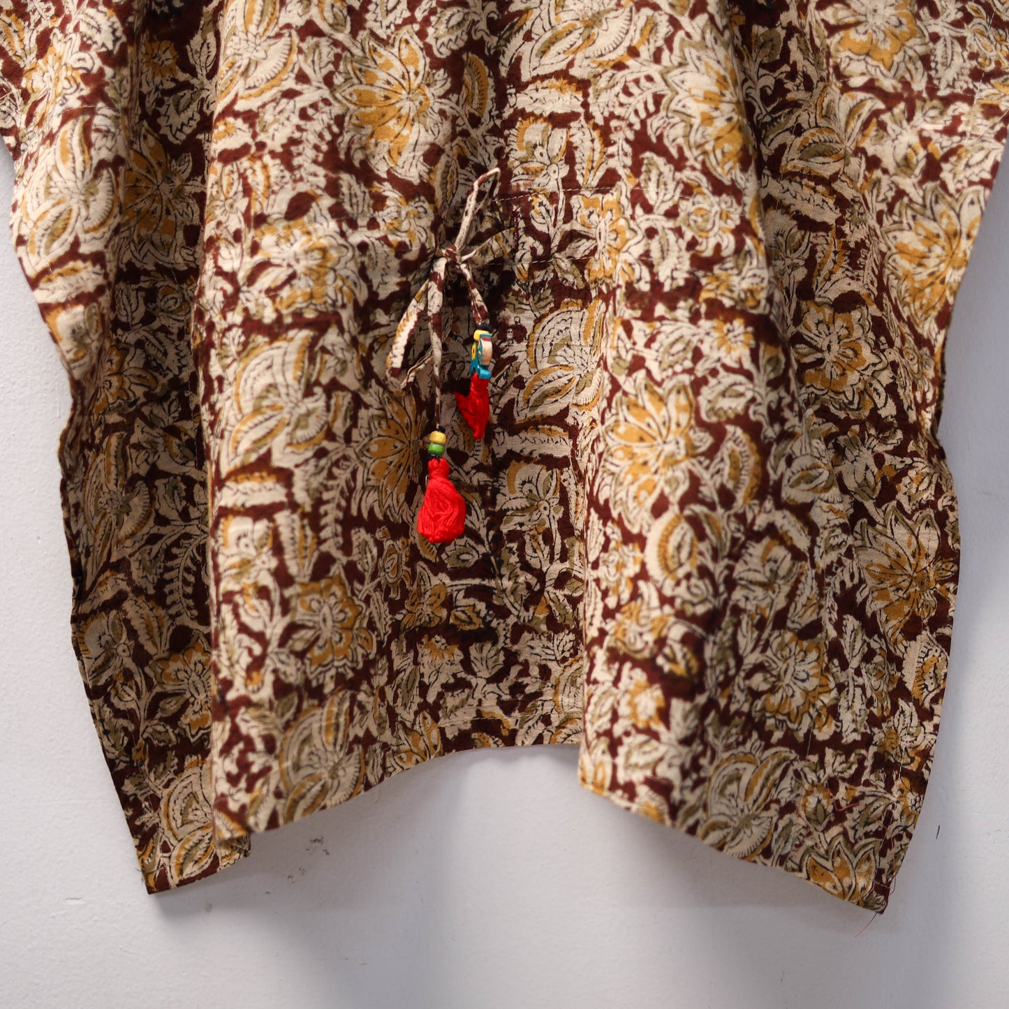 Brown - kalamkari cotton kids kaftan (3-4 years) 70