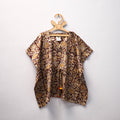 Brown Kalamkari Block Print Cotton Kids Kaftan (3-4 Years)