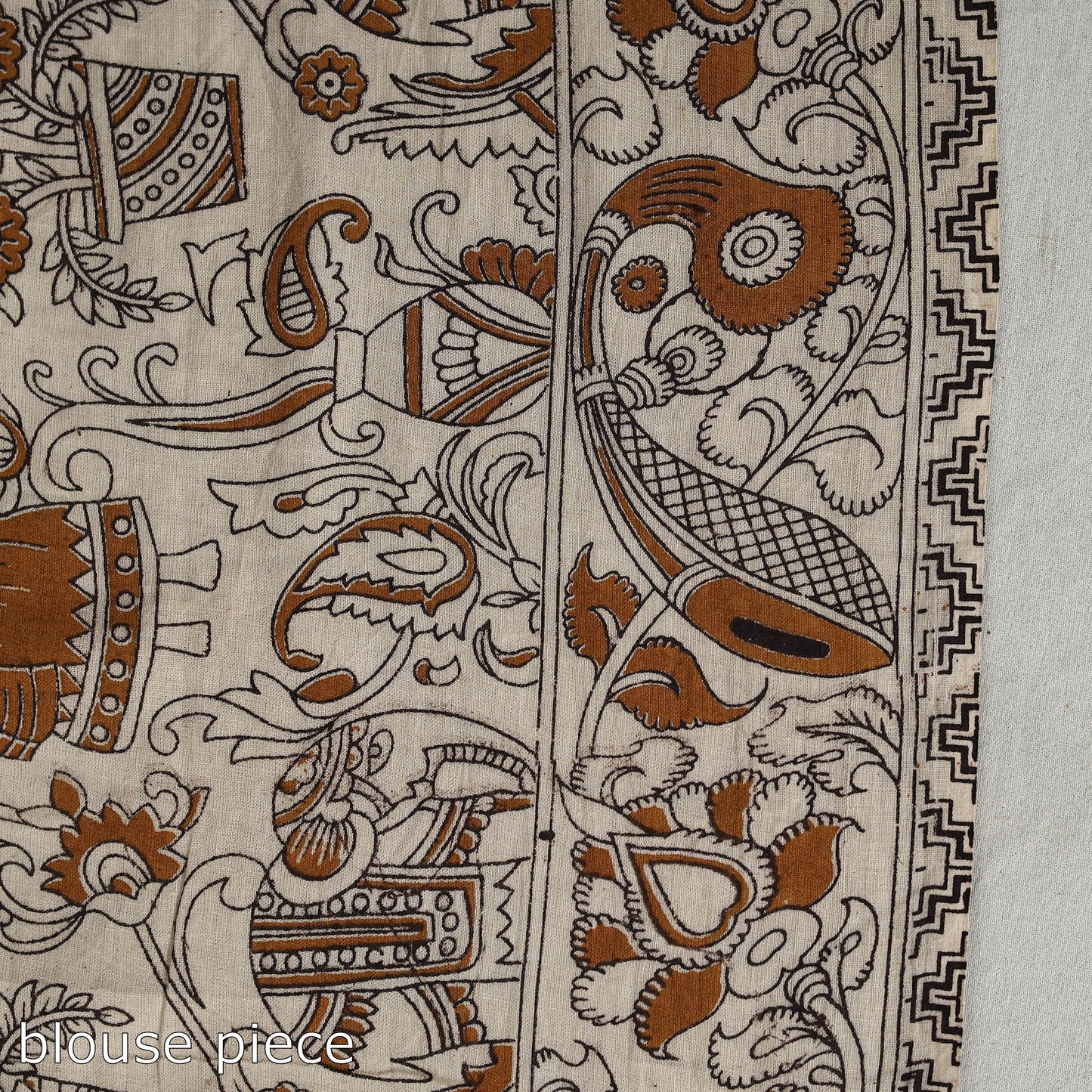  Kalamkari Print Cotton Saree with Blouse Online at iTokri.com