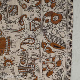  Kalamkari Print Cotton Saree with Blouse Online at iTokri.com