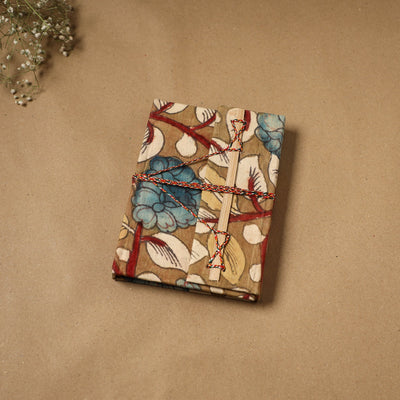Kalamkari fabric cover handmade paper notebook with thread